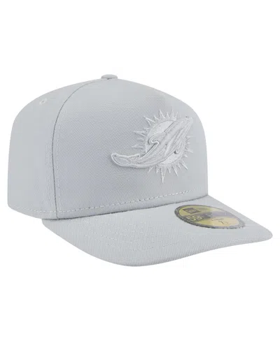 New Era Men's Gray Miami Dolphins Color Pack A-frame 59fifty Fitted Hat