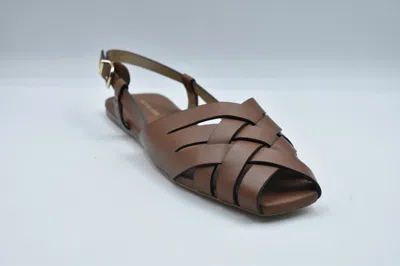 Michael Kors Brown Laced Shoes With Crisscross Straps In Brown