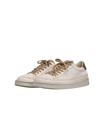 Pànchic Panchic Men's White Lace-up Sneakers With Minimalist Aesthetic