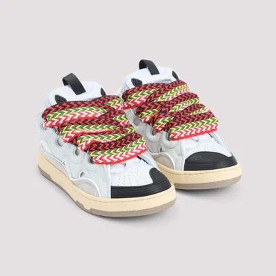 Lanvin Exaggerated Silhouette Leather And Rubber Sneakers In Multi
