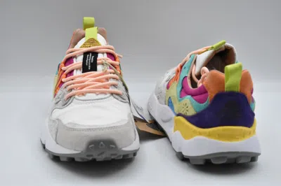 Flower Mountain Multicolor Suede Sneakers With Technical Fabric Accents In Multi