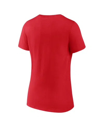 Fanatics Women's Red Carolina Hurricanes V-neck T-shirt In Red