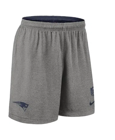 Nike Men's Navy New England Patriots Sideline Reversible Performance Shorts In Blue
