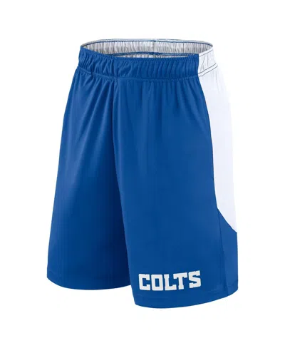 Fanatics Men's Royal/white Indianapolis Colts Launch Shorts In Blue