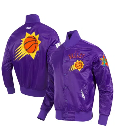 Pro Standard Men's Purple Phoenix Suns 2024/25 City Edition Chenille Satin Full-snap Jacket In Purple