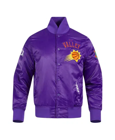 Pro Standard Men's Purple Phoenix Suns 2024/25 City Edition Chenille Satin Full-snap Jacket In Purple