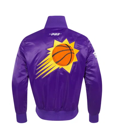 Pro Standard Men's Purple Phoenix Suns 2024/25 City Edition Chenille Satin Full-snap Jacket In Purple