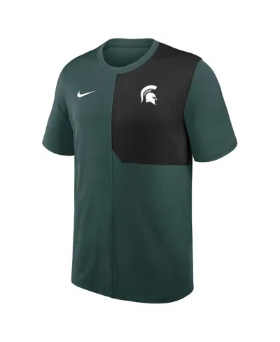Nike Men's Green Michigan State Spartans 2025 Sideline Uv Performance Coach T-shirt In Green