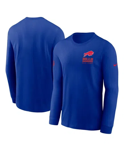 Nike Royal Buffalo Bills Sideline Performance Long Sleeve T-shirt In Blue