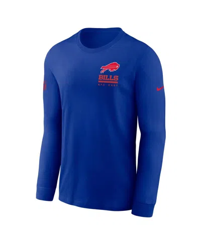 Nike Royal Buffalo Bills Sideline Performance Long Sleeve T-shirt In Blue
