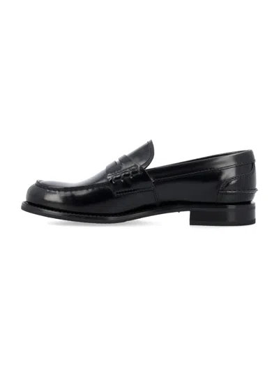 Church's Round Toe Loafers In Black