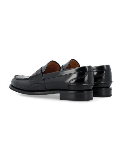 Church's Round Toe Loafers In Black