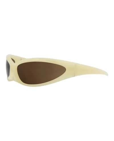 Balenciaga Women's 80mm Shield Sunglasses In Neutral