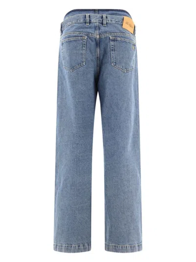 Attico Embroidered-logo Straight-leg Jeans