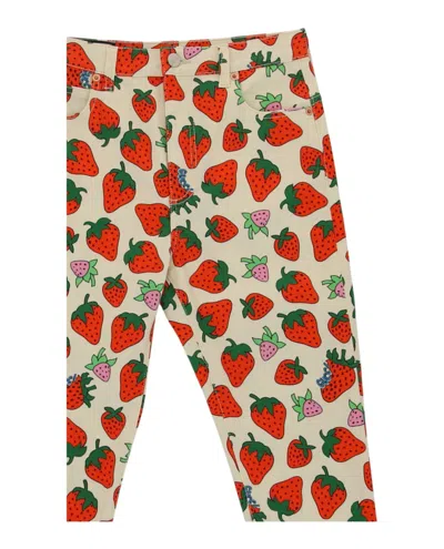 Gucci Strawberry Cotton Skinny Pant In Multi