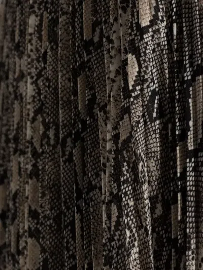 Michael Michael Kors Pleated Snakeskin-print Skirt In Animal Print