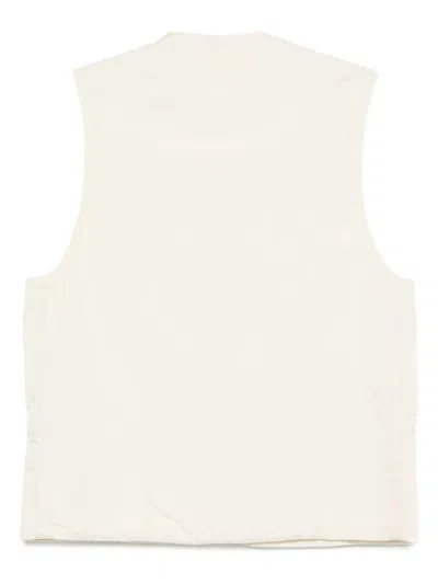 Ranra Zip-fastening Pocket Vest In Neutral