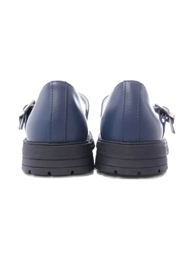 Monnalisa T-bar Patent Leather Flats In Blue