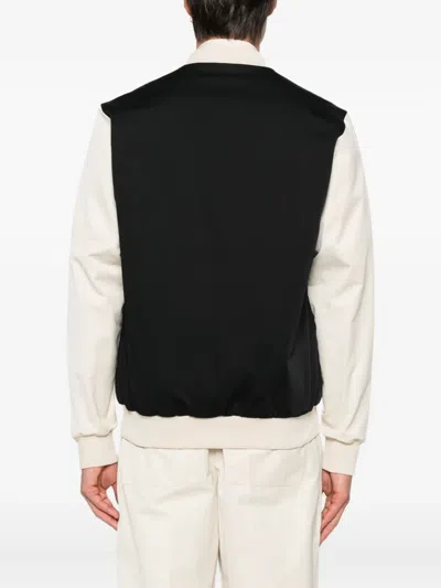 Rhun Two-tone Zip-up Jacket In Black