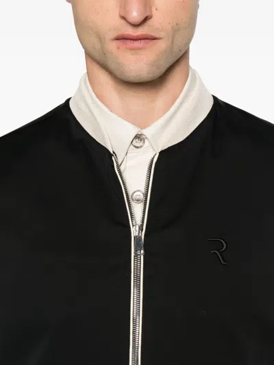 Rhun Two-tone Zip-up Jacket In Black