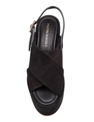 Paloma Barceló Paloma Barcelo' Sophie Sandal In Suede Color Black