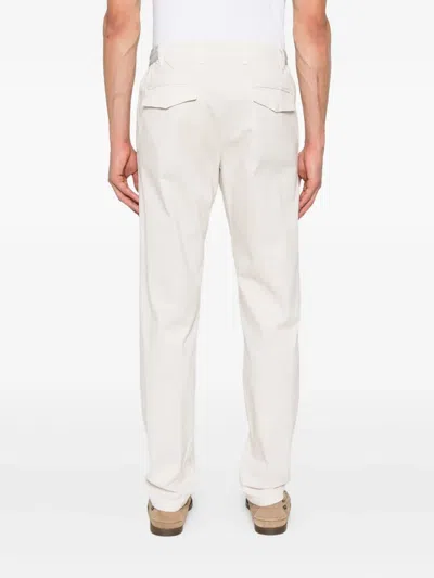 Eleventy Pleated Drawstring Trousers In White