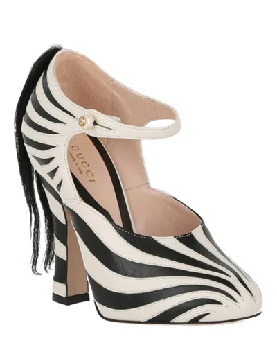 Gucci Lesley Ponytail Mary Jane Pumps In Animal Print