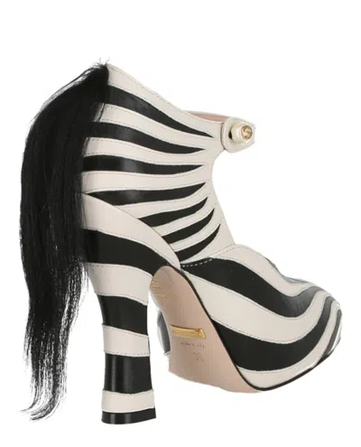 Gucci Lesley Ponytail Mary Jane Pumps In Animal Print