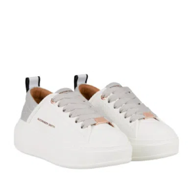 Alexander Smith Ecowembley Sneakers In White Vegetable Leather In White