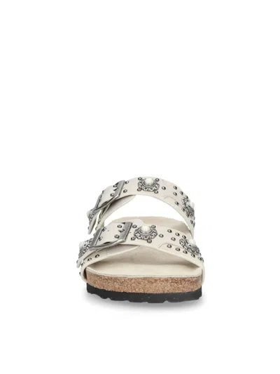 Elena Iachi Cream Ergonomic Bottom Slipper In Neutral