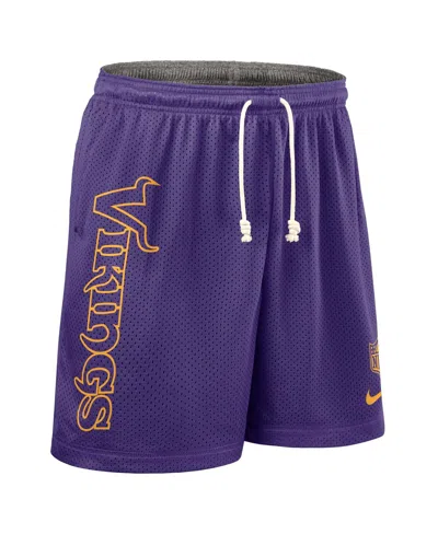 Nike Men's Purple Minnesota Vikings Sideline Reversible Performance Shorts In Multi