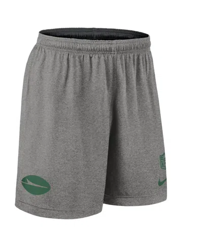 Nike Men's Black New York Jets Sideline Reversible Performance Shorts In Black
