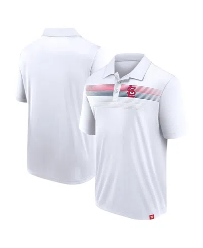 Fanatics Men's White St. Louis Cardinals Big Tall Victory For Us Interlock Polo Shirt In White