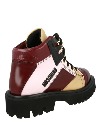 Moschino Colorblock Ankle Boots In Multi
