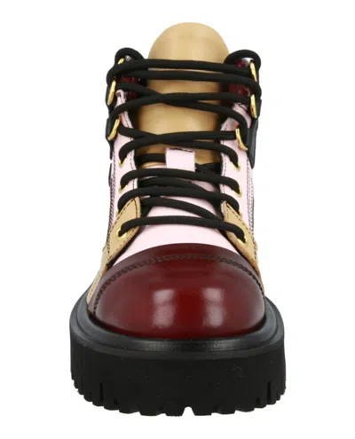 Moschino Colorblock Ankle Boots In Multi
