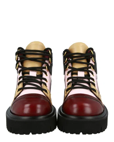Moschino Colorblock Ankle Boots In Multi