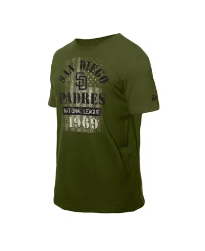 New Era Men's Green San Diego Padres Armed Forces T-shirt In Green