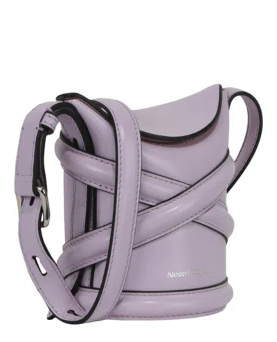 Alexander Mcqueen Mini Leather Bucket Bag