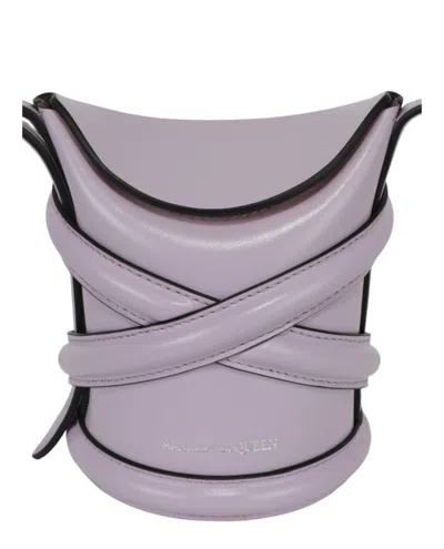 Alexander Mcqueen Mini Leather Bucket Bag