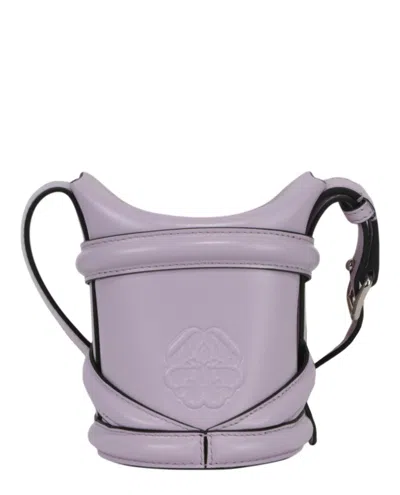 Alexander Mcqueen Mini Leather Bucket Bag