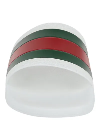 Gucci Pursuit Pool Slides In White