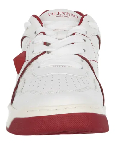 Valentino Garavani One Stud Low-top Sneaker Woman Lace-up Shoes Multicolored Size 7.5 Lambskin In White