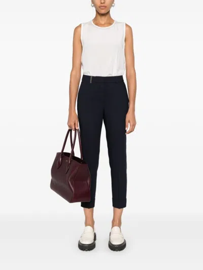 Peserico Tailored Cropped Pants With Rolled Cuffs