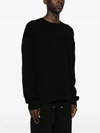 Off-white Off White Sweater With Embossed Diagonal Motif In Black