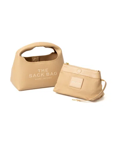 Marc Jacobs Semi-circular Leather Handbag With Embossed Branding