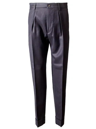 Berwich Relaxed Oversized Fit Pants In Blue