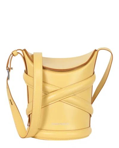 Alexander Mcqueen Small Leather Bucket Bag