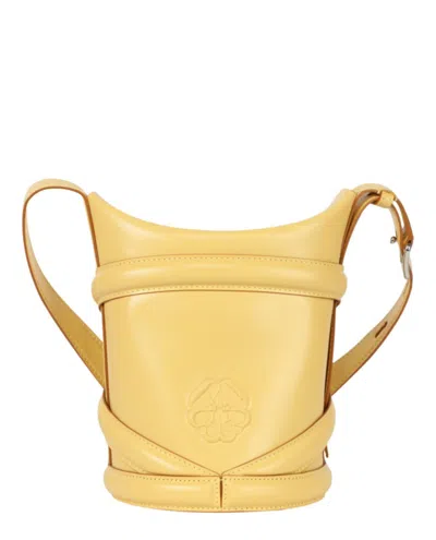 Alexander Mcqueen Small Leather Bucket Bag
