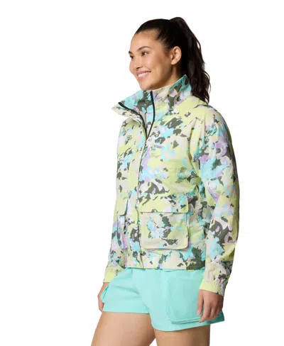 Columbia Women's Pfg Open Water Windbreaker Jacket In Yellow