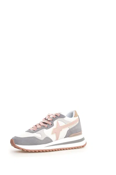 W6yz Sporty Luxury Sneakers In Technical Fabric In Gray